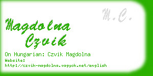 magdolna czvik business card